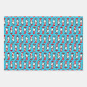 帽子の柄の猫 ラッピングペーパーシート (正面2)