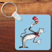 帽子の猫がお辞儀をする キーホルダー (正面)