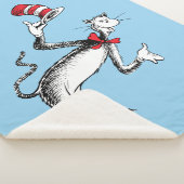 帽子の猫がお辞儀をする シェルパブランケット (3/4)