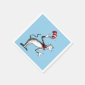 帽子の猫がお辞儀をする スタンダードカクテルナプキン (角)