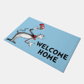 帽子の猫がお辞儀をする ドアマット (アングル)