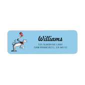 帽子の猫がお辞儀をする ラベル (正面)