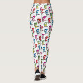帽子の猫のカラフルな柄 レギンス (裏面)