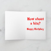 帽子の突然変異体のゾンビからの誕生日の招待状 招待状 (内部)