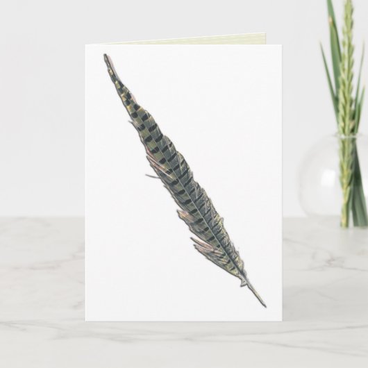 「帽子の羽を取りなさい」 グリーティングカード サンキューカード (正面)