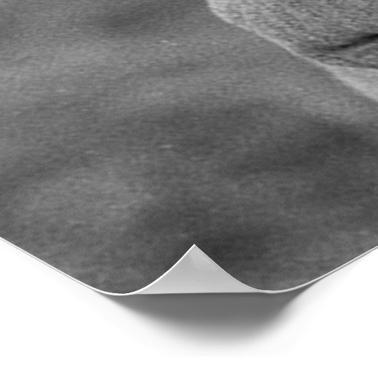 帽子の老人喫煙ヴィンテージ黒と白の写真 ポスター (角)