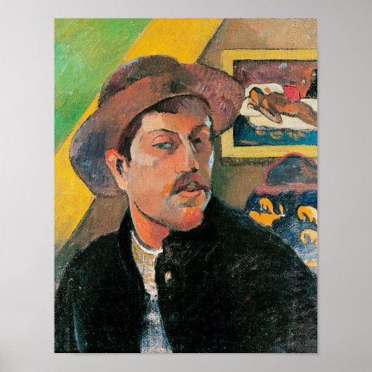 帽子の自画像， 1893-94 ポスター (正面)