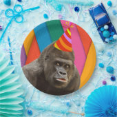 帽子の誕生日の動物のゴリラのようなパーティー ペーパープレート (パーティー)