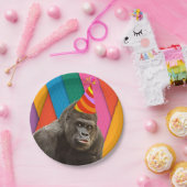 帽子の誕生日の動物のゴリラのようなパーティー ペーパープレート (パーティー)