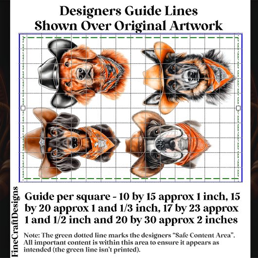 帽子の4つの西カウボーイドッグDN9Lデコページ 薄葉紙