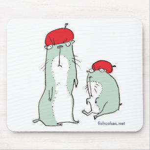 帽子のMarmots -- mousepad マウスパッド