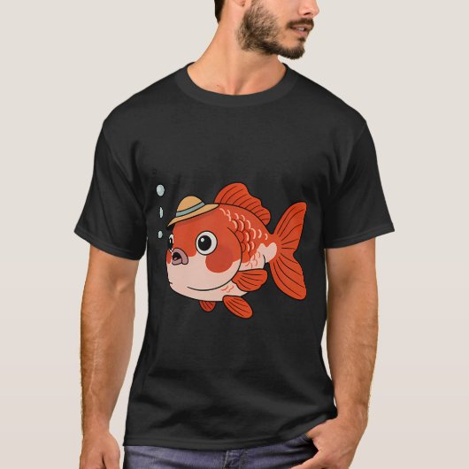 帽子をかぶったおかしな魚 Tシャツ (正面)