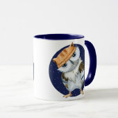 帽子をかぶったかわいいフクロウ マグカップ (正面右)