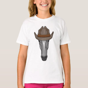 帽子をかぶったカウボーイの馬 Tシャツ