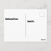 帽子をかぶったカンカンギツネがケーキをかじっている ポストカード (裏面)