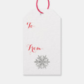 帽子をかぶったクリスマスブルドッグのギフトタグ ギフトタグ (裏面)