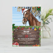 帽子をかぶったクリスマスホース 招待状 (スタンド正面)