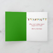 帽子をかぶったクリスマス猫 シーズンカード (内部)