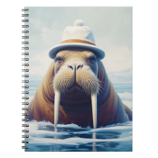 帽子をかぶったセイウチ ノートブック (正面)