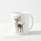 帽子をかぶったチワワの犬 最高の友達 コーヒーマグカップ (正面右)