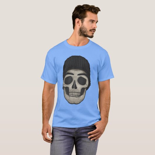 帽子をかぶったドクロ Tシャツ (正面フル)