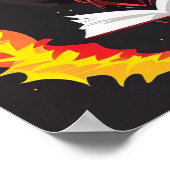 帽子をかぶったハリーポッター|火|本| ポスター (角)