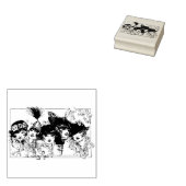 帽子をかぶったフラッパーの女の子 ラバースタンプ (押印)