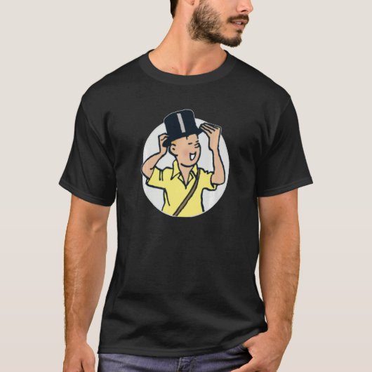 帽子をかぶったブリキ Tシャツ (正面)