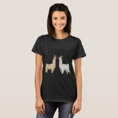 帽子をかぶったラマ カール Tシャツ (正面フル)