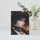 帽子をかぶった人のクローズアップでは、ビュー ポストカード (スタンド正面)