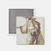 帽子をかぶった俳優 マグネット (正面/裏面)