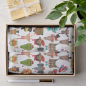 帽子をかぶった動クール物おもしろい動物たち 薄葉紙 (ギフト)