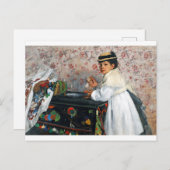 帽子をかぶった女の子、エドガー・ドガ ポストカード (正面/裏面)