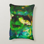 帽子をかぶった女性 アクセントクッション (裏面(縦))