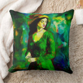 帽子をかぶった女性 クッション (ブランケット)