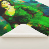 帽子をかぶった女性 シェルパブランケット (3/4)