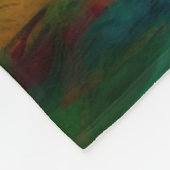 帽子をかぶった女性 フリースブランケット (角)