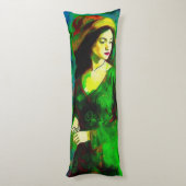 帽子をかぶった女性 ボディピロー (裏面 (縦))