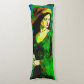 帽子をかぶった女性 ボディピロー (正面縦)