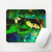 帽子をかぶった女性 マウスパッド (マウス)