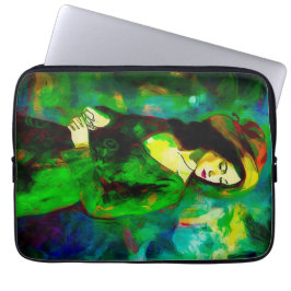 帽子をかぶった女性 ラップトップスリーブ