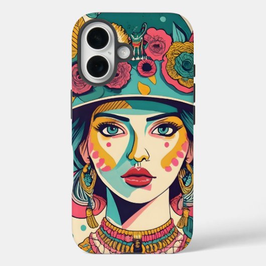 帽子をかぶった少女 Case-Mate iPhoneケース (裏面)