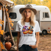 帽子をかぶった幸せなカボチャ Tシャツ