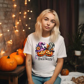 帽子をかぶった幸せなカボチャ Tシャツ
