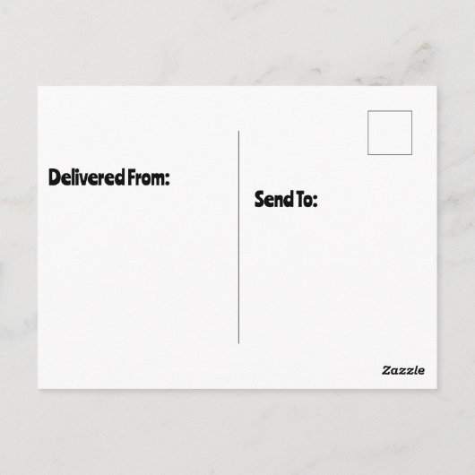 帽子をかぶった斑点ハイエナがケーキをかじっている ポストカード (裏面)