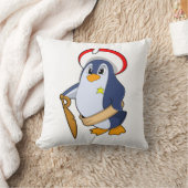 帽子をかぶった海賊ペンギン クッション (ブランケット)