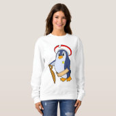 帽子をかぶった海賊ペンギン スウェットシャツ (正面フル)