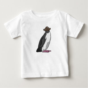 帽子をかぶった海賊ペンギン ベビーTシャツ