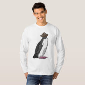 帽子をかぶった海賊ペンギン Tシャツ (正面フル)