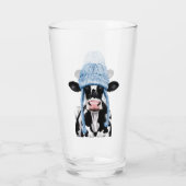 帽子をかぶった牛。 タンブラーグラス (裏面)